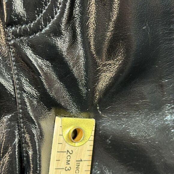 BlankNYC Black Pleather Wide Leg Pants Women's Medium Pull On High Rise Trousers - Picture 14 of 16